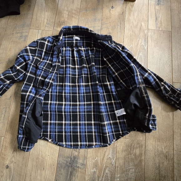 FRANK By FRANK & OAK NEW Men's Blue & Black Plaid Large Cotton Shacket  1645057 - Picture 3 of 12